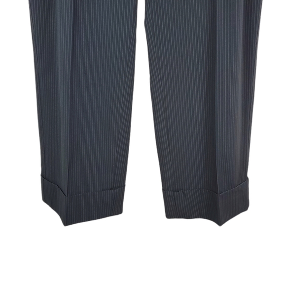 Anne Klein Grey Pinstripe Professional Crop Pantsuit - Picture 11 of 14